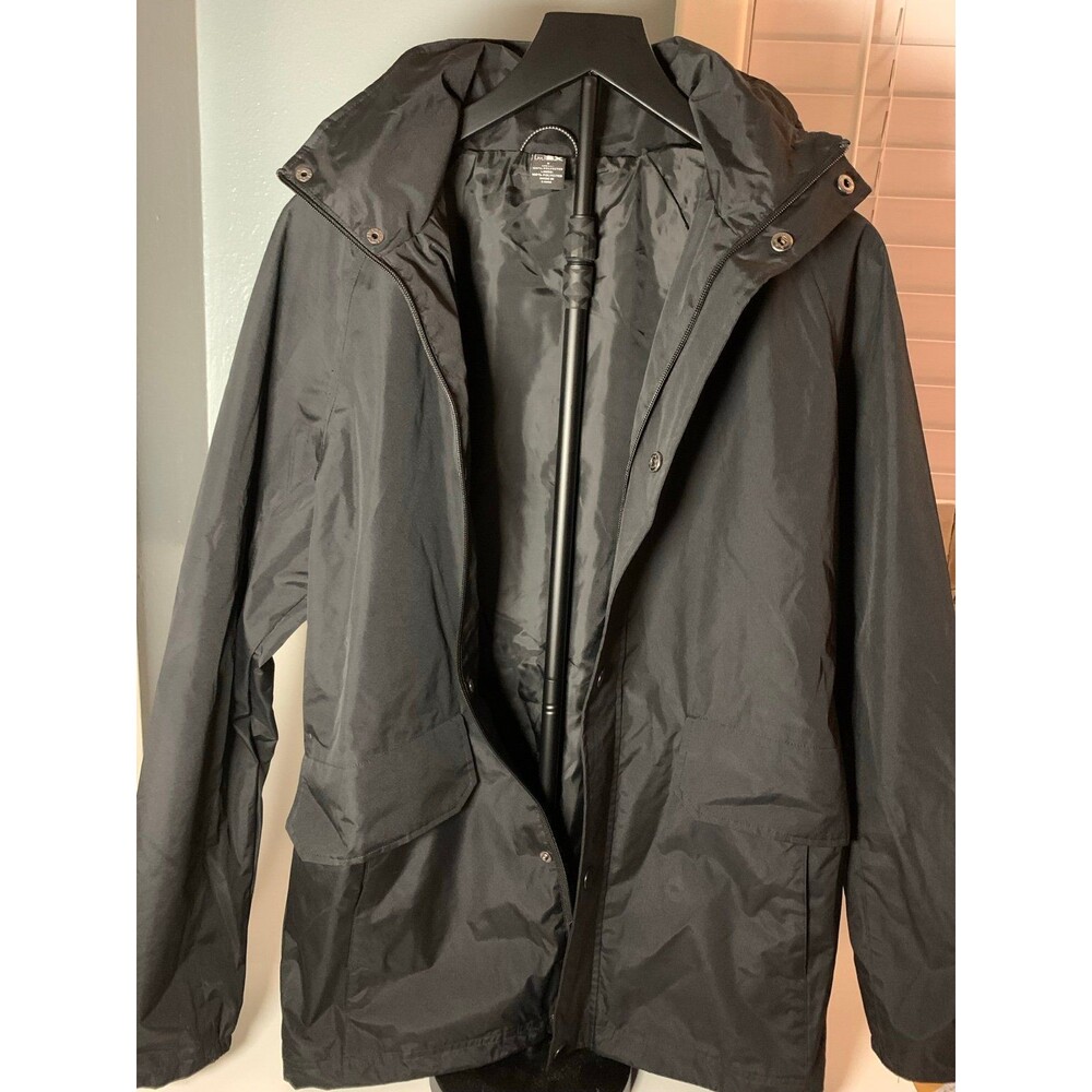 Michael Strahan Men Black Long Sleeve Zip Lightweight Nylon Jacket Size Small